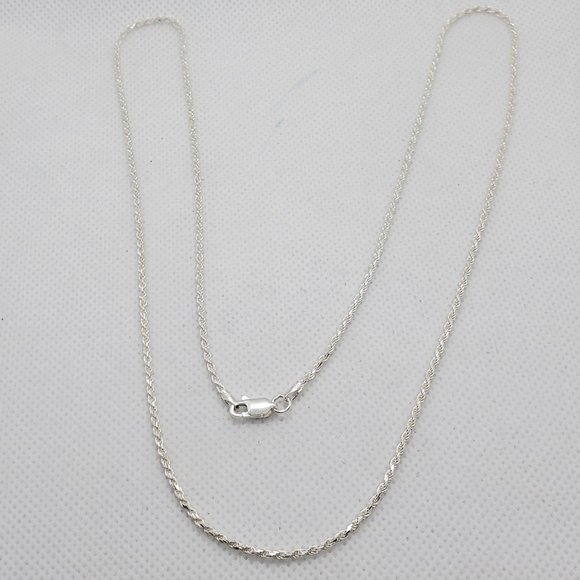 Silver 925 High Polished Rope Chain 1.7mm 22 inches